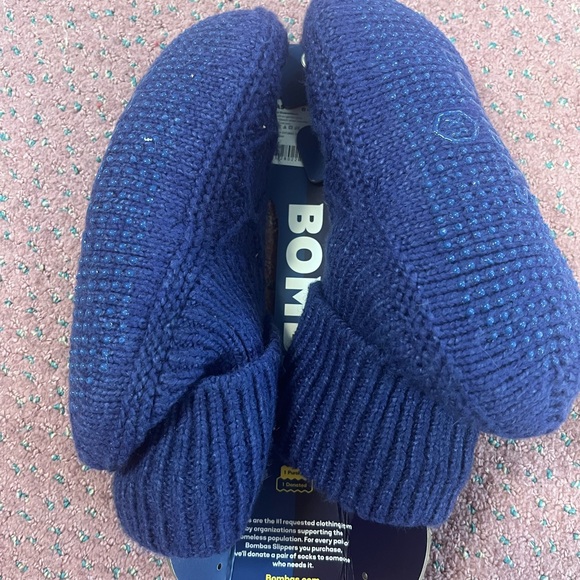 Bombas Deep Blue Gripper Slipper Booties - Picture 2 of 2